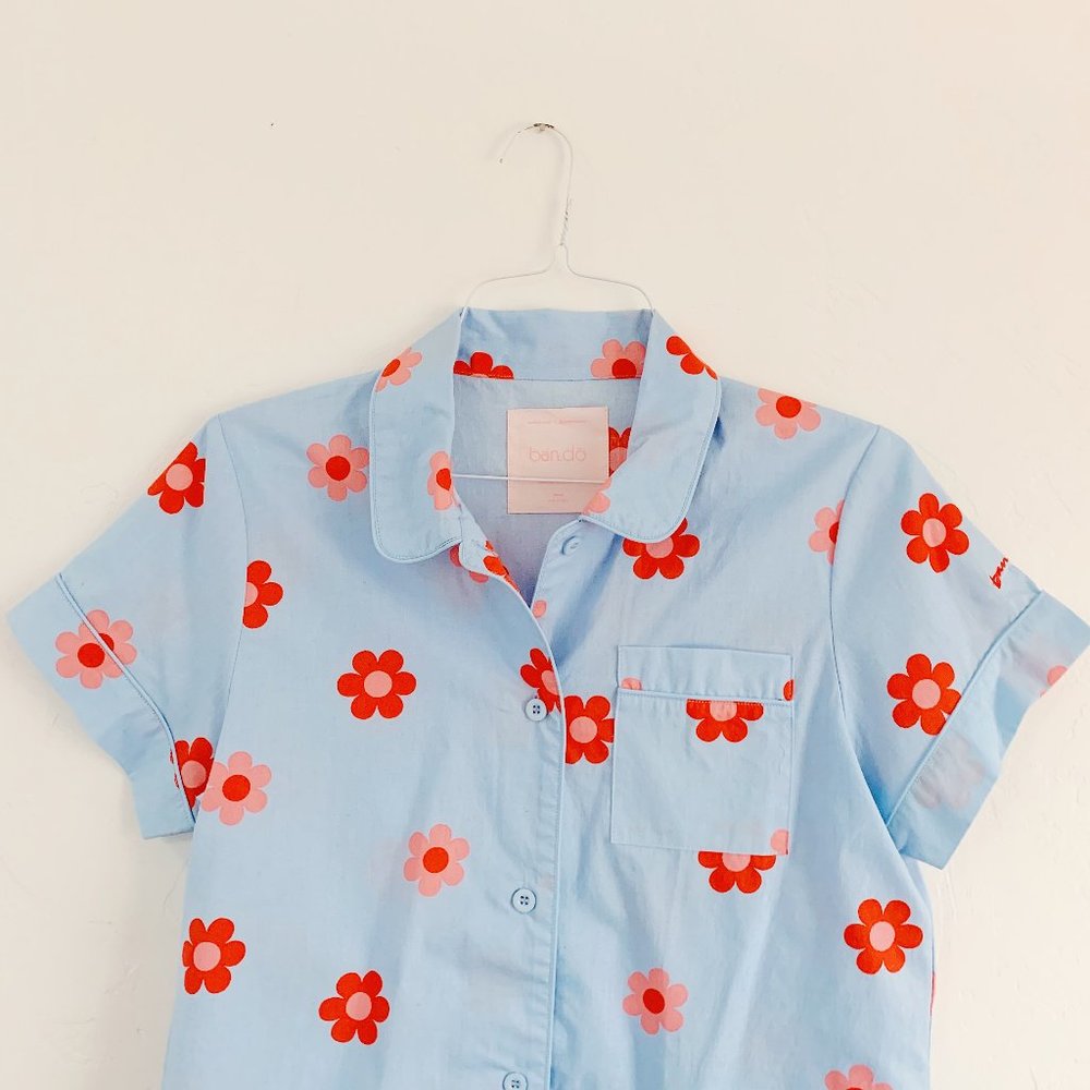 ban.do short sleeve pajama top, s - Picture 5 of 8